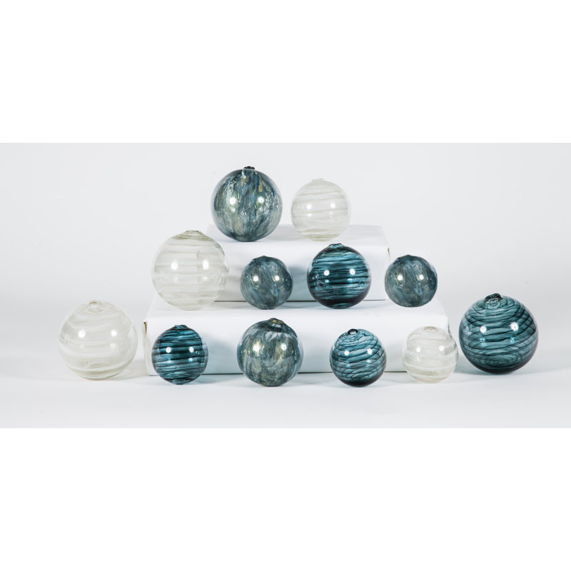 Prima Design Source 12 Piece Hand Blown Glass Decorative Spheres